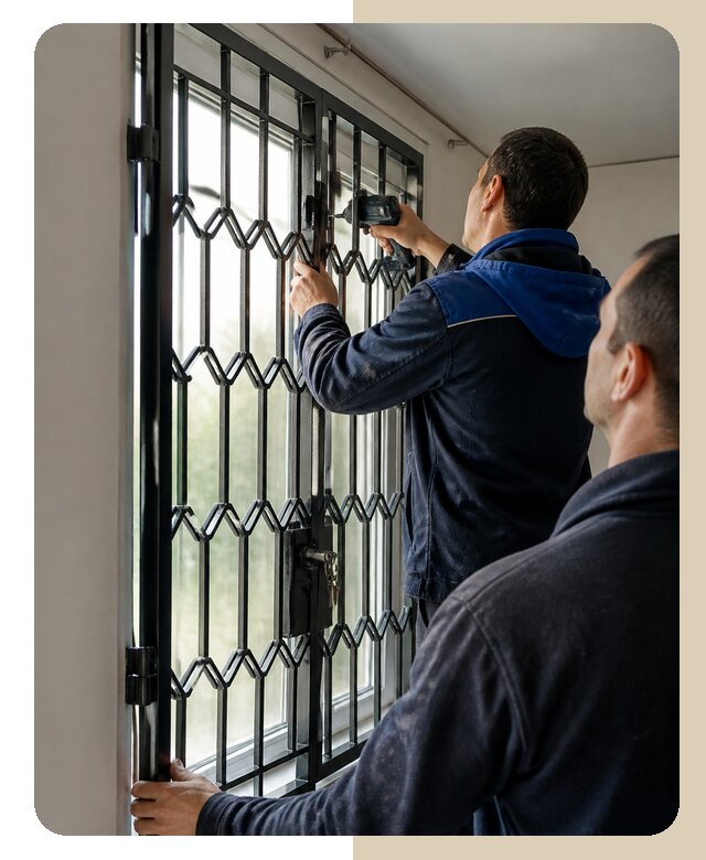 Установка распашных решеток в Сызрани цена от 6585 р. | ДвериЛегко-Сзр